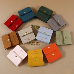 Custom Logo Snap <strong>Button</strong> Jewelry Pouch Microfiber <strong>Envelope</strong> Packaging Bag <strong>for</strong> Necklaces/Earrings/Rings (Wholesale) - Product Image 6