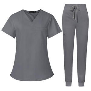 Tenues médicales unisexes à manches courtes élastiques pour hôpital, salon de beauté, bloc opératoire, lavage des mains – Marque Jinteng – En stock - Product Image 2