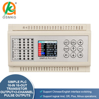 Transistor lógico programable Oshangming PLC 16 entradas 16 salidas con 2 pulsos para automatización industrial