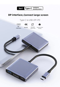 Nuevo aluminio 3 en 1 <span class=keywords><strong>USB</strong></span> <span class=keywords><strong>C</strong></span> a <span class=keywords><strong>Displayport</strong></span> Hub <span class=keywords><strong>USB</strong></span> 3,0 DP 1,4 8K 60Hz 4K 144Hz <span class=keywords><strong>USB</strong></span> <span class=keywords><strong>C</strong></span> Hub para estación de acoplamiento <span class=keywords><strong>Macbook</strong></span> - Product Image 6