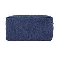 Trousse à crayons bleue à fermeture éclair, format A5, en PVC, avec fenêtre transparente, design personnalisable, pour l'école, le bureau et le rangement