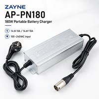 Chargeur de batterie lithium-ion 4S 14,6V 10A portable pour pack de batteries 12V, scooter électrique et tondeuse à gazon