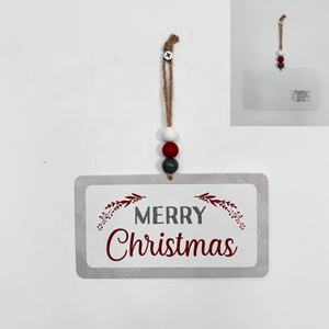 เครื่องประดับคริสต์มาสโลหะคุณภาพสูงรักษ์โลก Holly Jolly พร้อมป้ายพิมพ์ UV ลายสุขสันต์วันคริสต์มาส ของขวัญตกแต่งในกล่องเหล็ก - Product Image 1