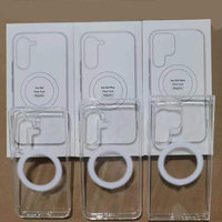 Étui magnétique transparent antichoc pour iPhone 16 14 13 15 Pro Max Ultra Plus, coque magnétique pour téléphone portable, transparente
