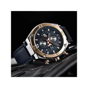 Reloj Cronógrafo de Lujo para Hombre, Resistente al Agua 30M, Multifunción, Manecillas Luminosas HD, Calendario, Correa de Cuero, Reloj Deportivo de Cuarzo - Product Image 2