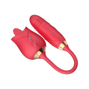 LOVE - Vibrador de Silicona de Grado Médico 2 en 1 en Forma de Rosa, Estimulador de Clítoris con Succión, Carga Magnética USB, Resistente al Agua IPX6, con Certificación ROHS - Product Image 4