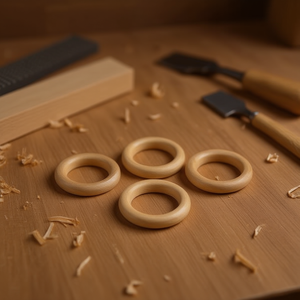 Anelli in legno Ilan 55 mm 3 pezzi per artigianato e progetti in legno - Product Image 2