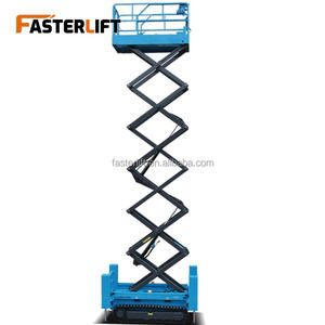 Plataforma Elevadora Móvil de Tijera Eléctrica de 130 kg, 8-14 m, con Orugas, de Acero Aleado Duradero para Trabajos Aéreos - Product Image 4