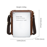 SCHLATUM Sac Messager Épaule Homme en Cuir Véritable Rétro « Crazy Horse » Élégant, Pochette pour Téléphone à Bouton, Style Vintage Tendance