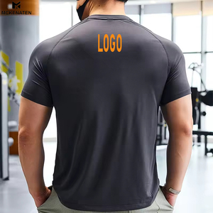 T-shirt da <span class=keywords><strong>uomo</strong></span> casual per <span class=keywords><strong>palestra</strong></span>, elasticizzata, ad asciugatura rapida, per basket, corsa, fitness, tinta unita, 160 grammi, girocollo, manica corta - Product Image 5