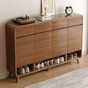 Zapatero moderno de madera plegable con almacenamiento integrado para la sala de estar - Product Image 2