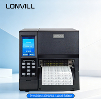 Impresora RFID con Pantalla Táctil de 4 Pulgadas LONVILL Linux, Impresoras de Transferencia Térmica Industriales para Etiquetas de 2.0 mm de Grosor para Almacenamiento
