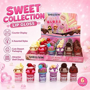 Brillo <span class=keywords><strong>Labial</strong></span> con Purpurina Efecto Helado al por Mayor, 24 Unidades en 1 Caja, Tinte <span class=keywords><strong>Labial</strong></span> Hidratante de 6 Colores, Brillo <span class=keywords><strong>Labial</strong></span> Helado - Product Image 6