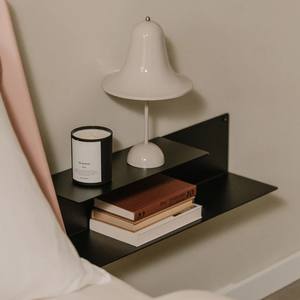 رف حائط حديث معلق من الحديد، تصميم بسيط وفاخر، رف عرض وتخزين ديكوري على شكل حرف واحد - Product Image 1