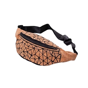 Bolsa cintura <span class=keywords><strong>de</strong></span> <span class=keywords><strong>corcho</strong></span> para hombres: bolso <span class=keywords><strong>de</strong></span> cadera impermeable para exteriores, correa cruzada ajustable, ideal para senderis - Product Image 2