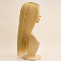 Peluca de Cabello Humano de 20 Pulgadas con Frente de Encaje 5x5, Color Rubio Ceniza con Balayage y Raíz Sombreada, Pre-Desplumada, Nudos Invisibles, Pelucas Realistas
