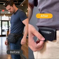 Portefeuille de ceinture fin YOUK avec blocage RFID, pochette EDC ultra-légère en nylon, pochette de ceinture discrète, porte-cartes de voyage pour hommes, OEM personnalisé