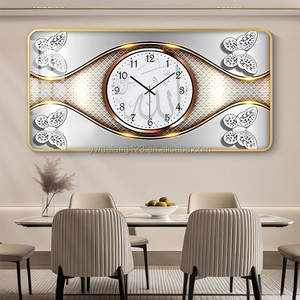 Horloge murale moderne en porcelaine avec impression Ramadan musulman, motifs argent et or, <span class=keywords><strong>calligraphie</strong></span> islamique, vente en gros - Product Image 5