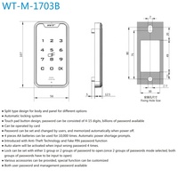Z WT WANGTONG M-1703B Serrure Intelligente Numérique Smart Life, Verrou de Meuble Électronique Sans Clé avec Application, Serrure de Casier RFID pour Meubles