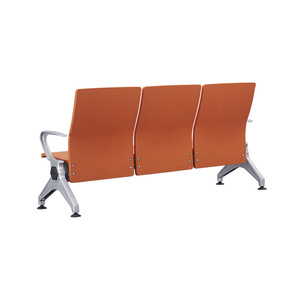 Sillas de espera en fila, color naranja, metal, diseño moderno y sencillo para aeropuertos y espacios públicos - Product Image 3