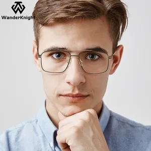 2024 klassische Geschäftsmänner Metall-Optischer Rahmen Brille Viereck-Rezept Brille Brille Brille für Herren