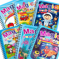 Libro de Pintura con Agua Borrable para Niños con Lápiz, Regalo para Jardín de Infancia, Papel de Dibujo Reutilizable para Colorear