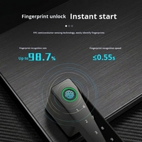 Serrure connectée intelligente en alliage d'aluminium pour porte en bois, avec empreinte digitale, mot de passe, carte et clé, contrôle via l'application Tuya pour le stockage des données cloud