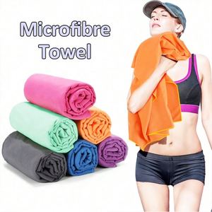 Serviette en microfibre compacte et légère à séchage rapide pour la gym, le camping, la natation, le jogging et les voyages - Avec sac de rangement portable - Product Image 1