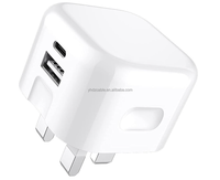 Nuevo Cargador de Pared Plegable con Doble Puerto USB C de 20W y Carga Rápida QC3.0 para Viajes, Compatible con iPhone 13, 14, 15 y Android