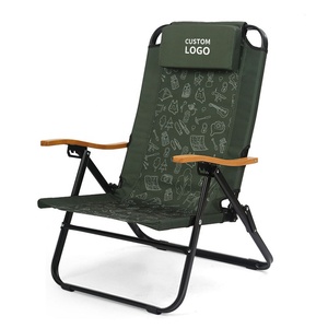 Kunden spezifische Farbe Heavy Duty tragbare Outdoor Klapp Freizeit stuhl Atmungsaktiv Liegend Modernes Design Patio Schmiedeeisen - Product Image 3