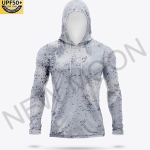 ชุดตกปลาแขนยาว UPF 50 พร้อมฮู้ด เสื้อตกปลาผู้ชาย ป้องกันรังสียูวี แห้งเร็ว ผ้าไหมน้ำแข็ง - Product Image 2