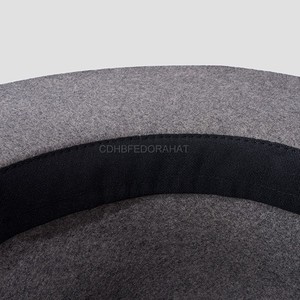 <span class=keywords><strong>100</strong></span>% <span class=keywords><strong>lana</strong></span> gris otoño Fedora sombrero bandas señoras hombres Fedora sombreros ala ancha lujo Fedora sombreros hombres - Product Image 6