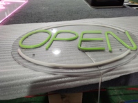Panneau suspendu au néon, vente en gros, bricolage, customisation, business, magasin, led