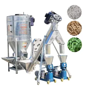 Animal Feed Pellet Grinder Mixing Dryer Cooler Machine Poultry Shrimp Fish Feed Pellet Processing Lines Mill Machinery In Taiwan