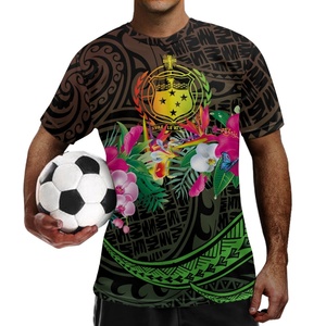 Maillot de Football de grande taille, manches courtes, tribal polynésien, Totem <span class=keywords><strong>tatouage</strong></span>, Polyester, t-shirt de Football pour jeunes, vente en gros - Product Image 4