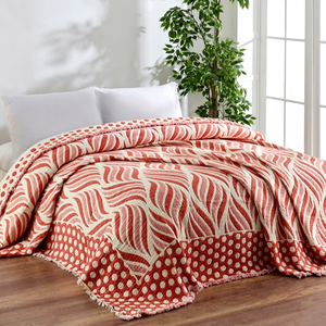 Muselina tejido interior fibra de algodón relleno 100% algodón manta voluminosa pesada gruesa 160x220cm 62x86 pulgadas manta de colección lisa - Product Image 1