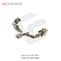 Système d'échappement électronique Catback en acier inoxydable de haute qualité ING avec valve de silencieux pour Porsche 911 991.1, mise à niveau GT3 Diffuser