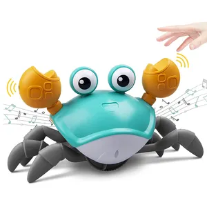 Shantou Suppliers Toddler Interactive Learning Development Toys, Crawling Crab Baby Toy with Music and LED Light Up for Kids