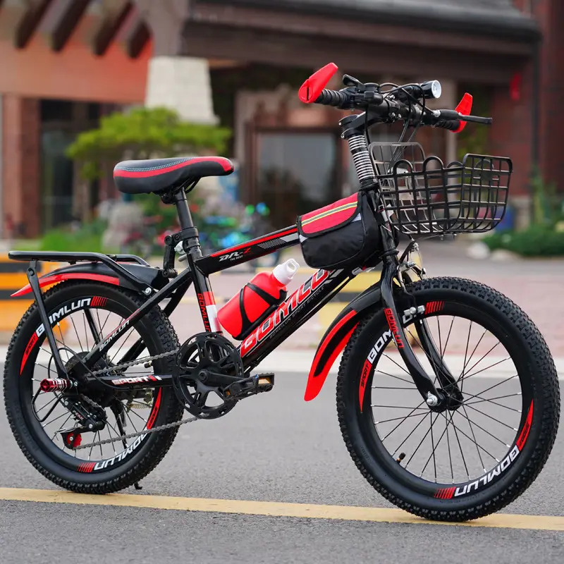 Bicicleta infantil de 18, 20, 22 y 24 pulgadas con marco de acero al carbono para niños y niñas, bicicleta de montaña de velocidad Variable para niños