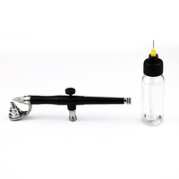 Pistolet de pulvérisation sans nettoyage avec aérographe et bouteilles de 30 ml et 60 ml pour tatouage, pochoirs, retouches automobiles et peinture