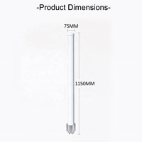 Antenne GPS omnidirectionnelle en fibre de verre ZKT 1150*75MM étanche pour extérieur 2.4GHz~5GHz 10dBi, connecteur N mâle, polarisation verticale, modèle 50, 4G Full