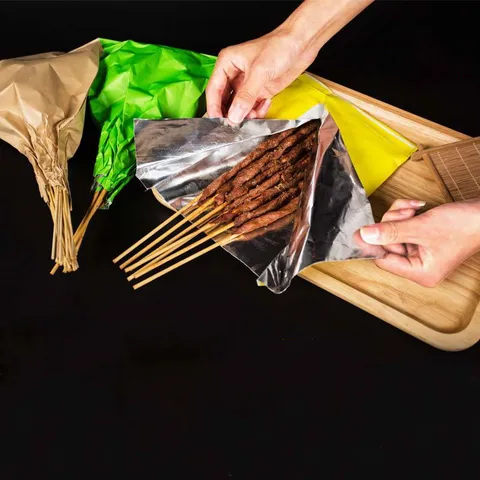 China Suppliers 3 Sides Seal Foil Widely Used Packaging Pouch Food Grade Stand Up For Snack Paper Bags Hot