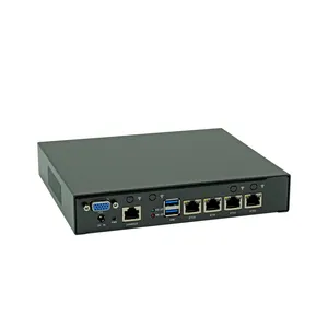 2024 Mini Router Pc Desktop D525 Support PfSense 2.7 4 Lan 1g Desktop Linux Pc 4 NIC Linux Firewall 4lan Mini Router Pc