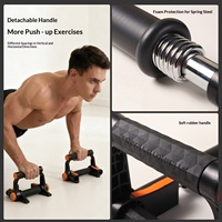 Barres de pompes pliables et réglables avec poignées rotatives – Équipement de fitness à domicile pour l'entraînement de force (hommes et femmes)