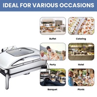 Chauffe-Plat Électrique Hydraulique en Acier Inoxydable pour Buffet Hôtelier – Équipement de Maintien au Chaud des Aliments