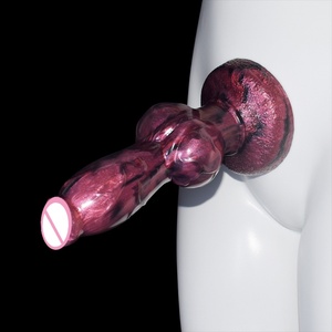 Oferta caliente: Plug anal de nudo grande con ventosa, superficie lisa, dildo de fantasía animal, dildo monstruoso para estimulación de próstata para mujeres - Product Image 2