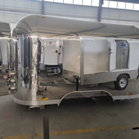 Nouveau camion mobile d'acier inoxydable de remorque de restauration rapide pour la crème glacée de casse-croûte et la condition utilisée par BBQ pour des restaurants