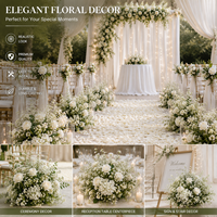 Nouvelle Arrivée Personnalisée : Arche Florale Moderne, Composition Florale Artificielle Suspendue, Chemin de Table de Mariage, Fleurs de Gypsophile