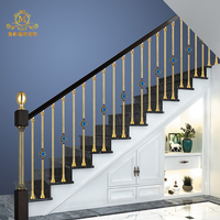 MEISHI Prix direct usine Décoration moderne de luxe Balustrades et mains courantes d'escalier en laiton durables Solution complète pour projets Garantie 1 an
