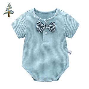 Traje de Verano para Bebé Niño, Manga Corta, Estilo Caballero, 100% Algodón, con Lazo, para Bebé Niño - Product Image 2